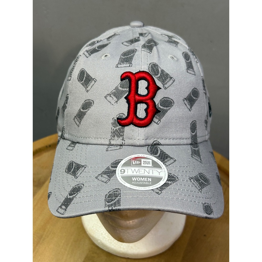 New Era Hat Women Adjustable Grey Boston Red Sox 2018 World Series Trophy NEW